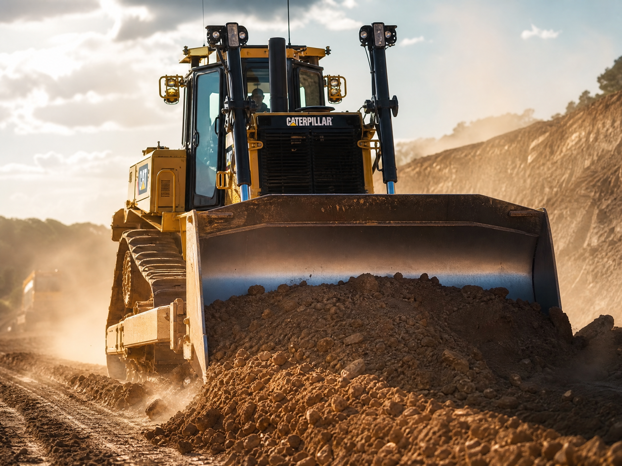 Bulldozer en action